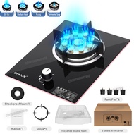 CHRIS OPAICN Dapur Gas Tempered Glass Embedded Gas Stove 7.5KW+7.5KW Double Burner Liquefied Gas Sto