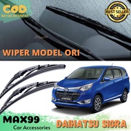 SIGRA CAR WIPER STAINLESS STEEL HANDLE 2 PCS ORIGINAL WIPER MODEL - MAX99