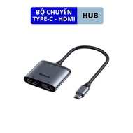 Smart HUB adapter series Type-C to HD4K*2+PD HD Gray
