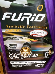 น้ำมันเครื่อง ดีเซล คอมมอนเรล บางจาก Furio ฟูริโอ้ Furio diesel sae 10w-30 หรือ 15w-40 ขนาด 6 ลิตร