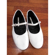Zara White Mary Jane Flats