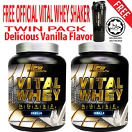 Vital Whey Isolate Halal - Vanilla (2kg/4.41Lbs x 2) [Free 3 in 1 Vital Shaker]