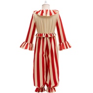 Children Girls Clown Joker Halloween Cosplay Costume Long Sleeve Jumpsuit Spring Autumn Outfit