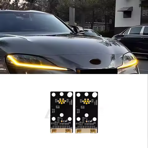 BAVISS for Toyota GR Supra A90 A91 CSL Yellow DRL RGBW multicolor LED boards daytime running lights