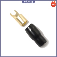 🎤 2Pairs Crimp Spade Fork Adapters for Speaker Wire Connectors 8Ga Spade Terminals Assorted Color
