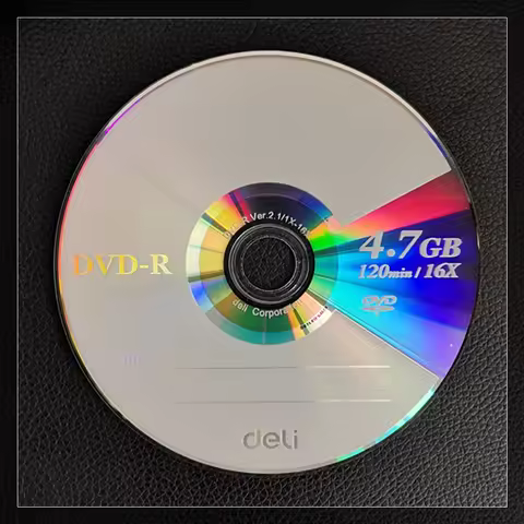 1PCS Deli 3724 DVD-R Blank Disc Recordable DVD Single Chip Recordable Digital Versatile Disc 4.7GB/1