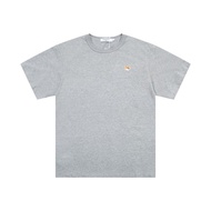 Maison/Kitsune Female male couple American trendy brand classic yellow single-headed fox embroidered