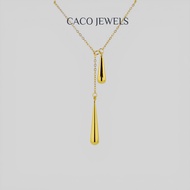 CACO 18k Gold Plated 316L Titanium Long Necklace "Mizu" (1 Piece)