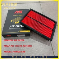 MEAUSU AIR FILTER  MSAF-P2F (17220-P2F-000)  MODEL: HONDA SX8