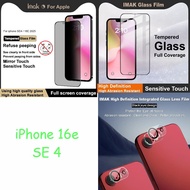 Apple Iphone 16e SE 2 4 2020 8 7 + 6 6s Plus- Imak Full Coverage Tempered Glass Screen Protector Pri