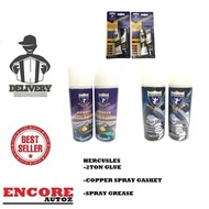 HERCUSLES 2TON GLUE , COPPER SPRAY GASKET, SPRAY GREASE