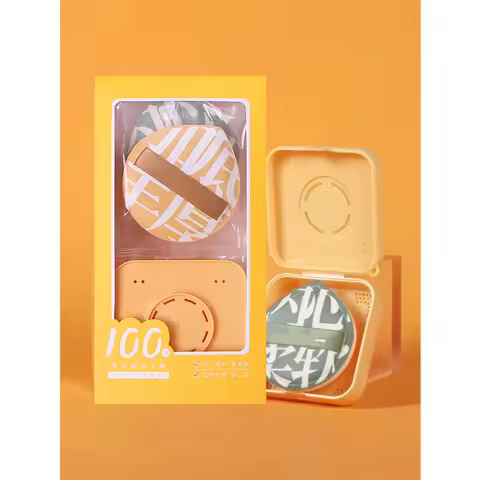 1 Set Beauty Tool Set XL Powder Puff Suitable for Liquid Foundation with Camera Storage Powder Puff 