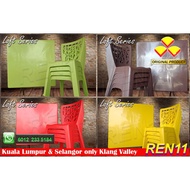 1+4 - 3v Plastic table, kerusi , dining table ,dining chair， original with Logo