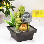 Feng Shui Ornaments Flowing Water Ornaments Desktop Flowing Water Ornaments Circulating Water Living Room Office Creative Money Feng Shui Wheel Small Tea Table Feng Shui Ball Fountain Gathering Wealth Feng Shui Ornaments Flowing Water Ornaments Lucky Fort