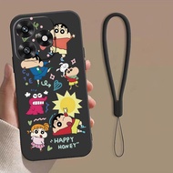 Honor X8d X7d honor Case Happy Crayon Shin-chan Matte Soft Case Fun Flexible Cover Classic Anime Cas