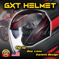 ♙100ORIGINAL 2023 Helmet Motor Double Visor Open Face Stylish dual lens Motosikal Bike Topi Keledar Jager GXT Moto Style✭