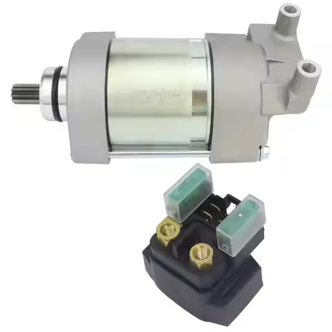 Starter Motor & Relay For Yamaha Motorcycle 2007 2008 R1 YZFR1 YZF-R1 OEM Parts 4C8-81890-00-00 4C8-