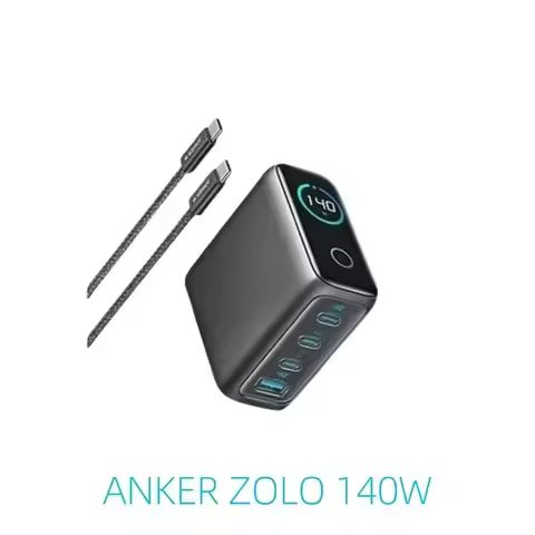 Anker Zolo 140W 4-Port Multi-Device Fast Charging Premium Gan Power Adapter for Macbooks