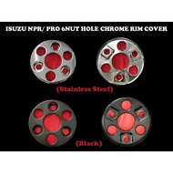 ISUZU NPR/ PRO 6 Nut Hole Chrome Rim Cover /  货车 卡车 零件 /  Krom Rim Lori