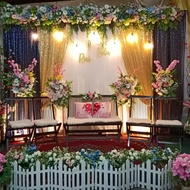 sewa backdrop mini pelaminan 4 m