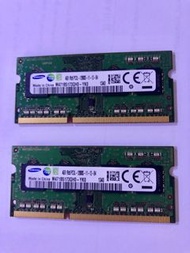三星 Samsung  4G DDR3L 1600 X 2條 低電壓 筆電記憶體
