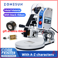 [op102] ZONESUN Words and Date Printer Manual Paper LOGO Letter Leather Embossing Creasing Hot Foil 
