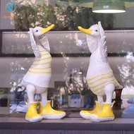 [Dovewill] Duck Figurine Resin Duck Figurine Creative Cartoon Duck Decor Tabletop Duck Sculpture Res
