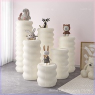 Cylindrical Display Stand Simple Luminous Paper Display Stand Display Rack Mobile Display Stand Wave