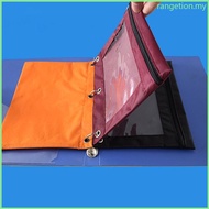 RAN Clear PVC B5 File Organizers 3 Ring Compatible Oxford Cloth Waterproof Portfolios