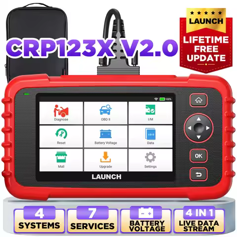 LAUNCH CRP123X V2.0 Car Diagnostic Tools OBDII Scanner OBD2 Scan Tools Four System Diagnosis Reset S