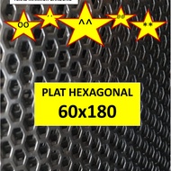 Hole Plate - Hexa 60x180 - Speaker Plate - Speaker Ram - Speaker Grill - 180x60
