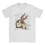T-shirt Wile E. Coyote And The Road Runner, Corak berhitung, Harajuku, t-shirt lelaki, 100% kapas, l
