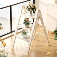 Foldable Ladder Telescopic Ladder Thickened Zigzag Ladder Small Lightweight Three-Step Ladder Climbi