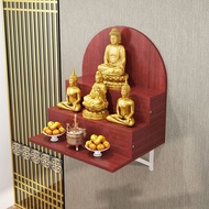 Wall-Mounted Buddha Shrine Buddha Cabinet Shrine Buddha Shrine God of Wealth Guanyin Bodhisattva Bud