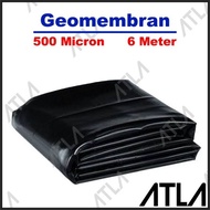 BEST PLASTIK GEOMEMBRAN 500 MICRON HITAM HDPE TERPAL KOLAM 6x4 meter