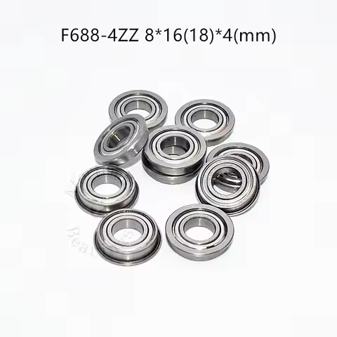 F688-4ZZ f688zz 8*16(18)*4(mm) 10pcs chrome steel Metal Sealed Flange Bearings