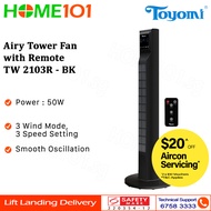 Toyomi Airy Tower Fan with Remote TW 2103R