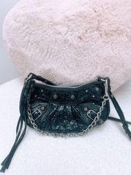 (尖沙咀門市💖) Balenciaga le cagole mini 黑色機車腋下包