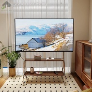 [Silent Transparent Universal Wheel] Mobile TV Stand Floor-standing Art Stand Vertical Modern Wheele