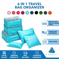 6-in-1 Travel Bag Organizer Set | Waterproof Compression Packing Cubes Luggage Suitcase Storage Make
