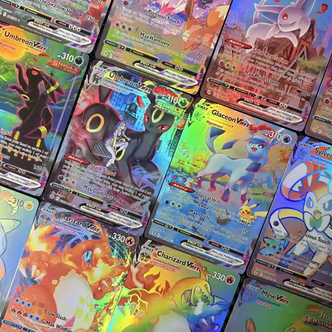 PKM Foil VMAX Card Holographic Collection Toys Gifts UMBREON/CHARIZARD/PIKACHU/SYLVEON/VAPOREON Chri