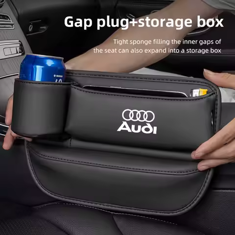 Car Seat Gap Crevice Storage Box Cup Holder For Audi A4 A3 A6 TT S4 S5 S6 A1 A2 A5 A7 A8 Q1 Q2 Q3 Q4