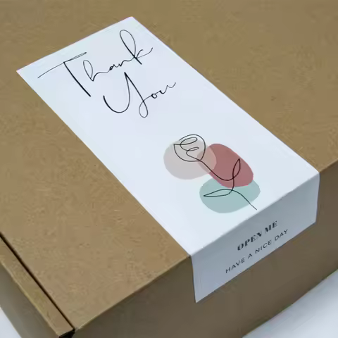 20-50pcs Seal Label Thank You Small Business Handmade Merchandise Decoration Stickers This Package N