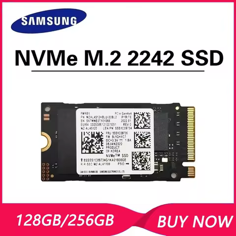 SAMSUNG SSD 2242 PM991PCIe3.0X4 128GB & PM991a 128G 2242 PCIe 3.0X4 & PM9B1 PCIe4.0X4 256GB M.2 NVMe