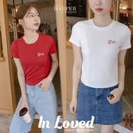 [HARPER] Custom Romantic Embroidery T-Shirt | Short Sleeve Version Couple Clothes [CLF15431H]