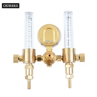 CHiWANji Welder Dual Output Argon CO2 Regulator Flowmeter 0-60CFH UNF-18RH Outlet