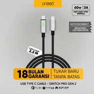 UNEED Kabel Data Auto Disconnect Type C to Type C QC PD 60W - UCB45CC