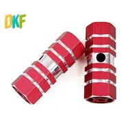 《DKF-t》 2Pcs Aluminum M TB Bike Bicycle A xle Pedal Non-slip Front Rear A xle Foot Pegs Bicycle Socl