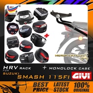 SET KOMBO KOTAK/BOX GIVI B27/B270/B32/B33/B42/B45/E43/E250 TOP CASE + GIVI SUZUKI SMASH 115FI HRV HEAVY DUTY J RACK