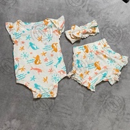 3-18 BLN BABY SET JEJE ROMPER JUMPER SET INCLUDE HEADBAND by LITTLE KODAI (3 IN 1 SET) SNI